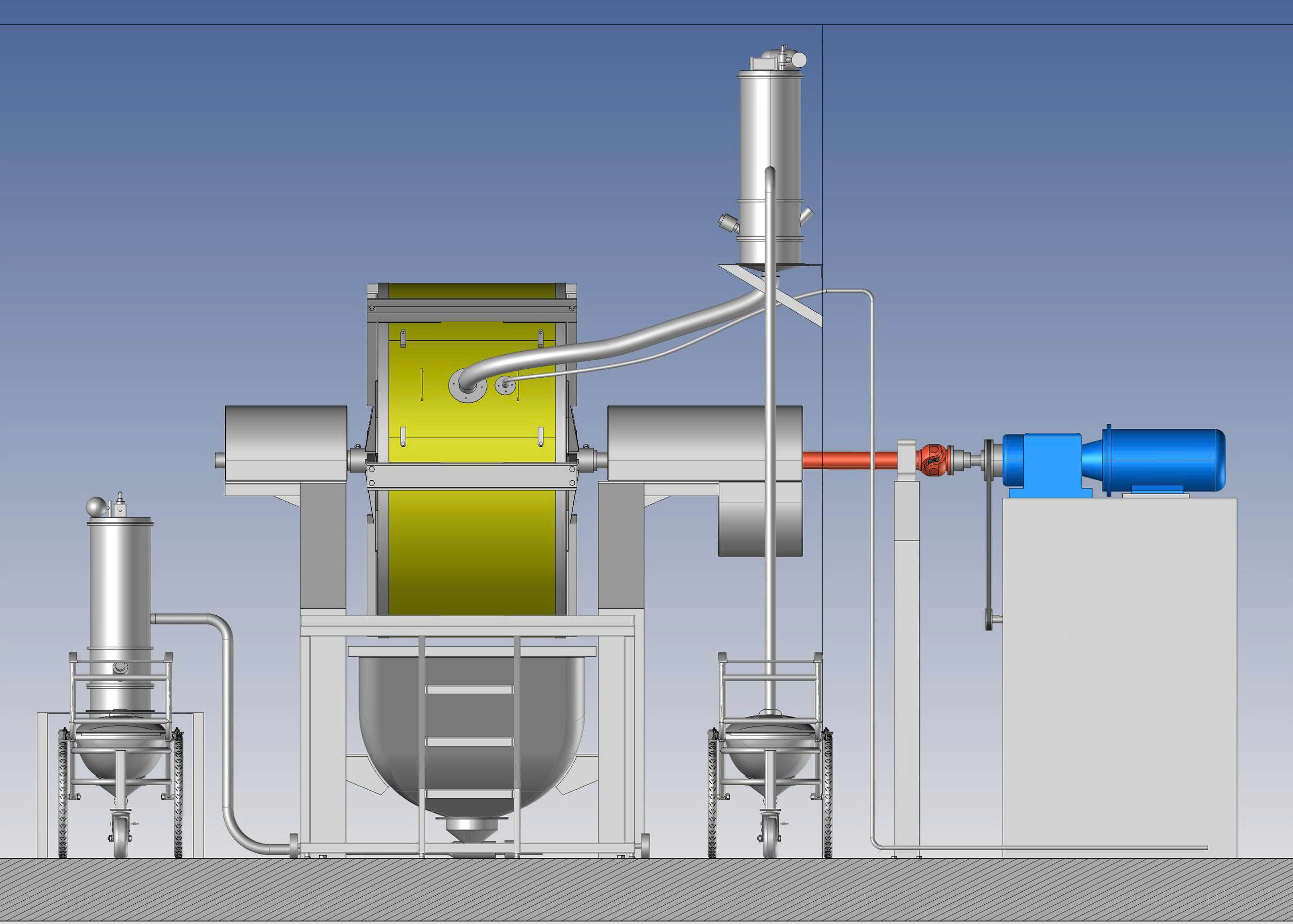 bản vẽ thiết bị quay trộn vật liệu do vilapec chế tạo