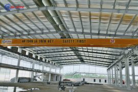 cầu trục 5 tấn dầm đôi khẩu độ 27m